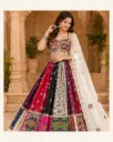 Premium Multicolour Patchwork Garba Lehenga Set
