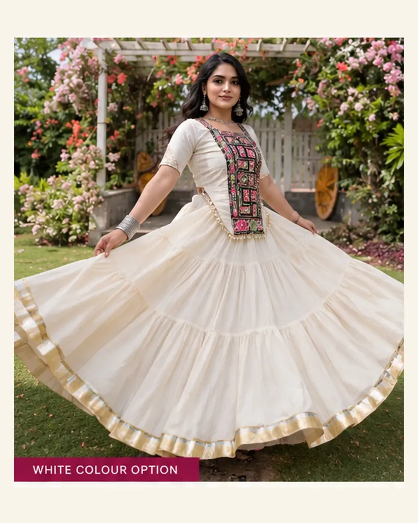 Premium Mirror Work Flared Anarkali Dress