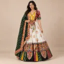 Navrang — Ivory & Multicolour Mirror-Accent Lehenga Set