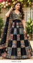 Black Multicolor Embroidered Patchwork Garba Lehenga Set